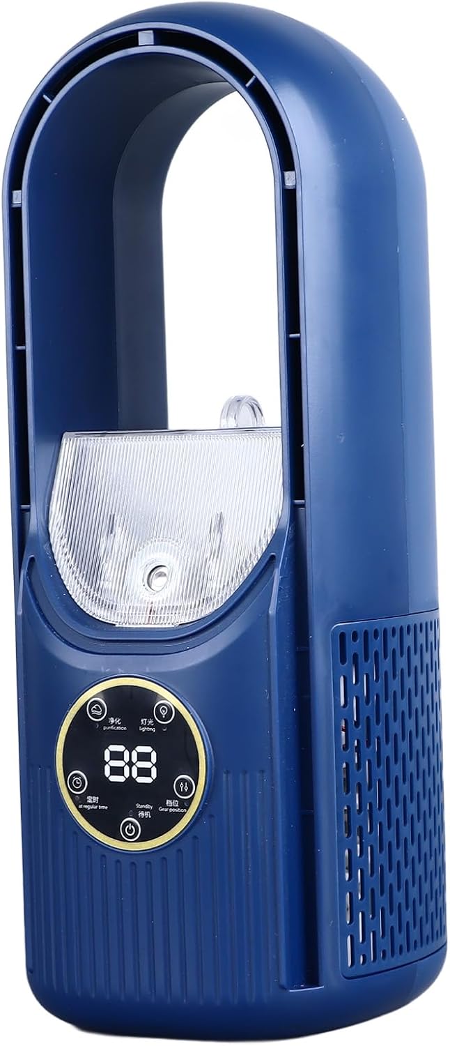 Draagbare Bladeloze Vernevelaar Ventilator met 6 Snelheden en USB Oplaadbare Batterij