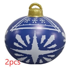 Opblaasbare Christmas Kerstbal 60 cm – Weerbestendige PVC Kerstdecoratie voor Buiten