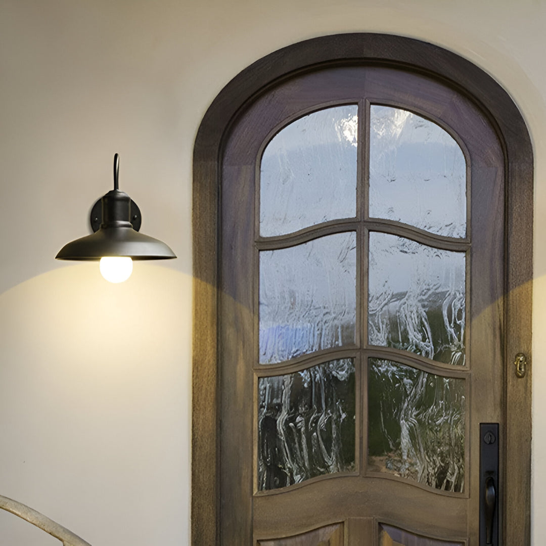 Vintage Industriële IJzeren Kom Buiten Wandlamp LED 1-Licht