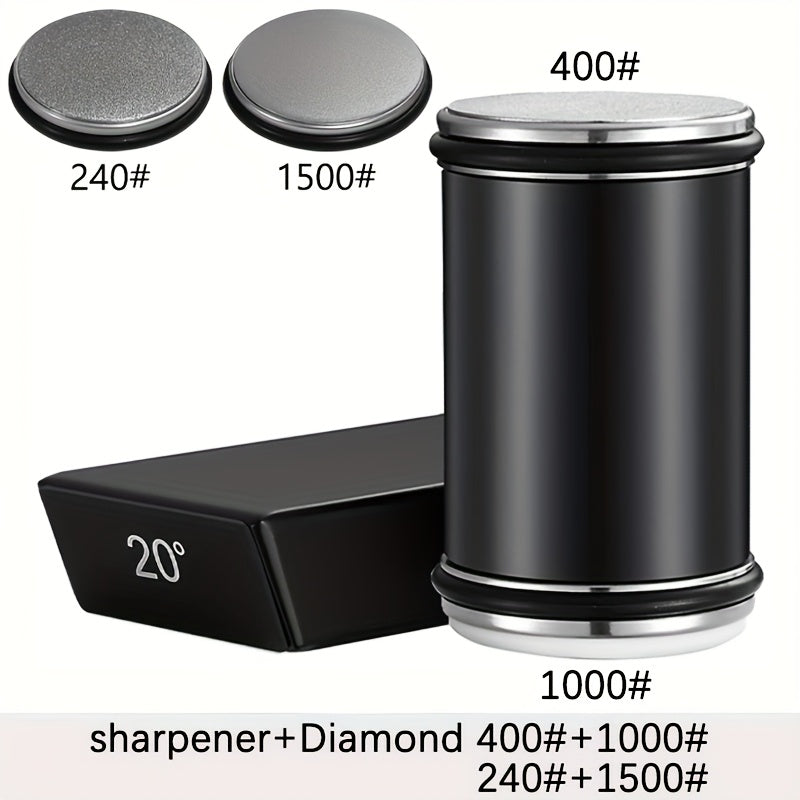 Schleifstein-Set EdgeCraft DuoSharp | Diamantsteen met Magnetische Bevestiging | 15° & 20° Slijphoek | Hout & Metaal