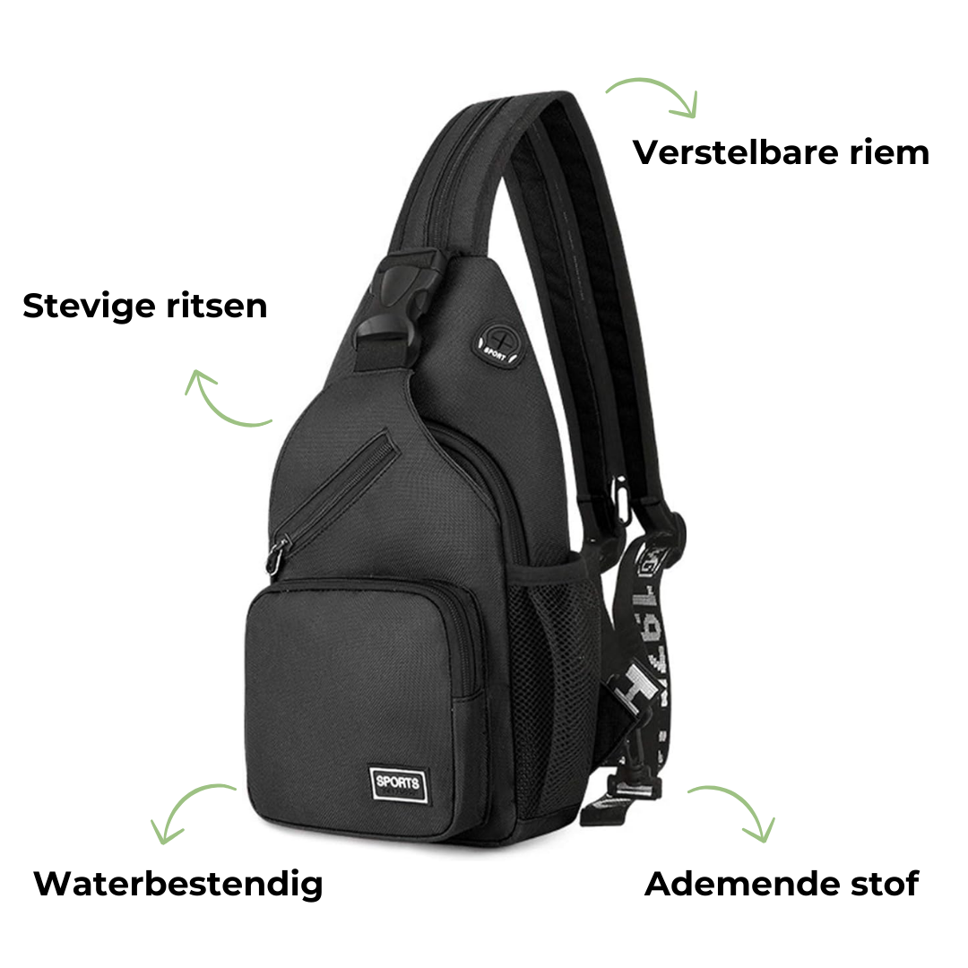 Dames Crossbody Tas - Canvas Outdoor Schoudertas met Meerdere Draagopties