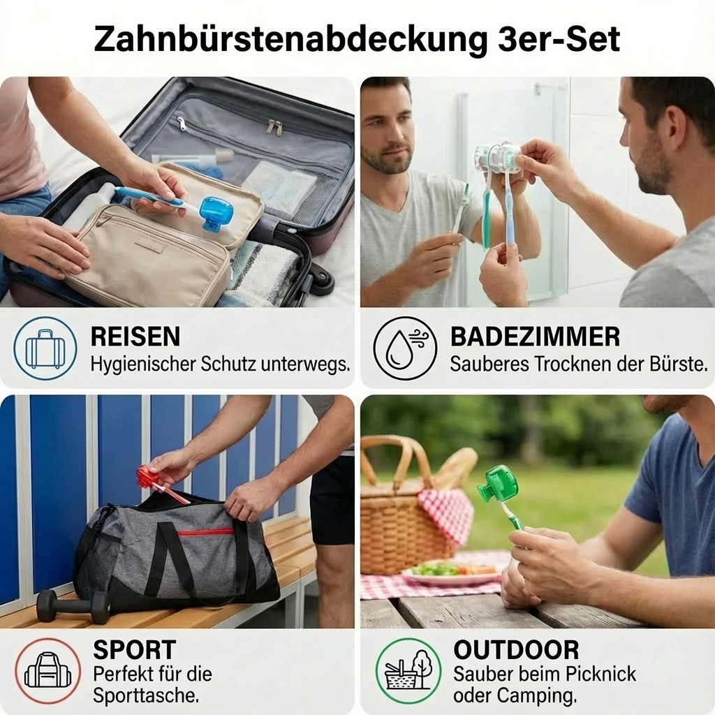 Tandenborstelbescherming 3-delige Set