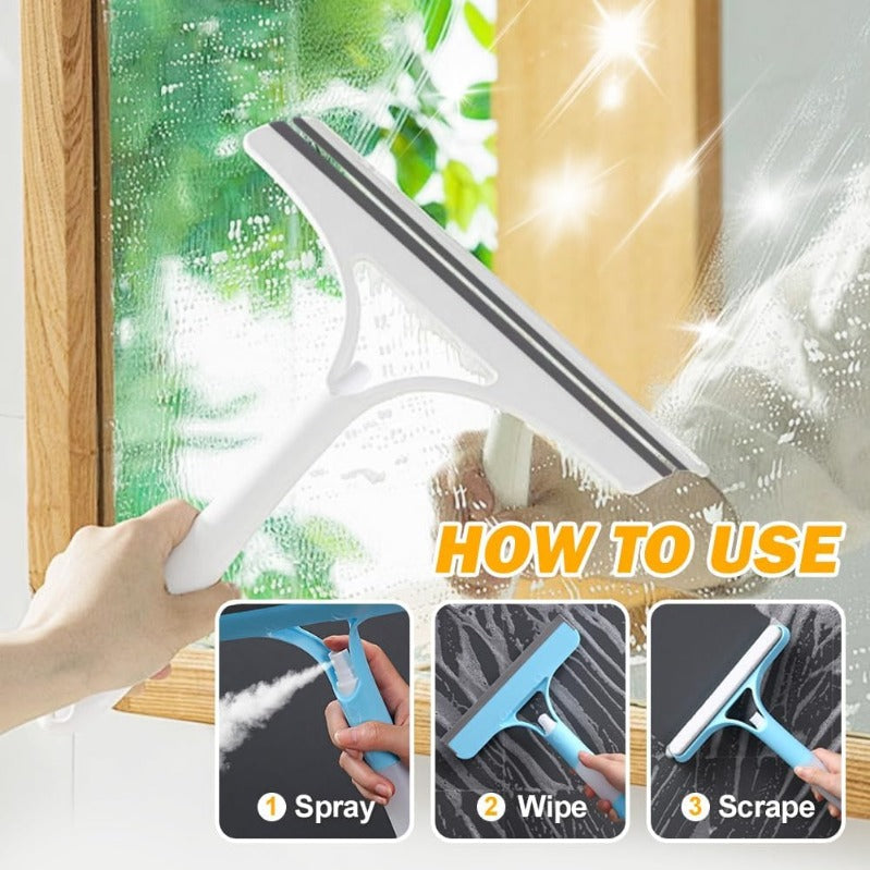 BrightSwipe 3 in 1 Raamtrekker Cleaner met Sprayfles