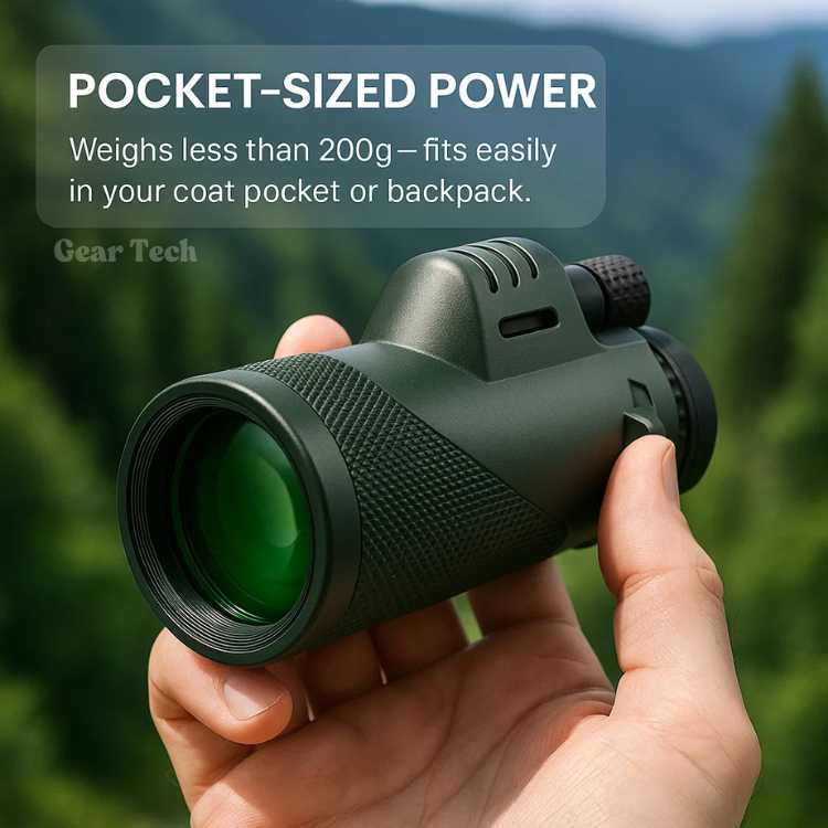 BowLift | Compacter Ultra-Zoom Monoculair | HD-Objectief, lichtgewicht & perfect voor wandelen, vogelspotten en sportevenementen