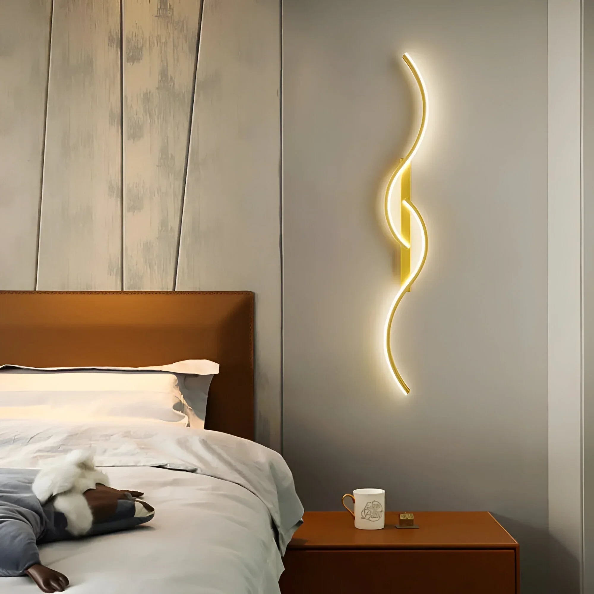 Moderne gebogen wandlamp voor binnenverlichting