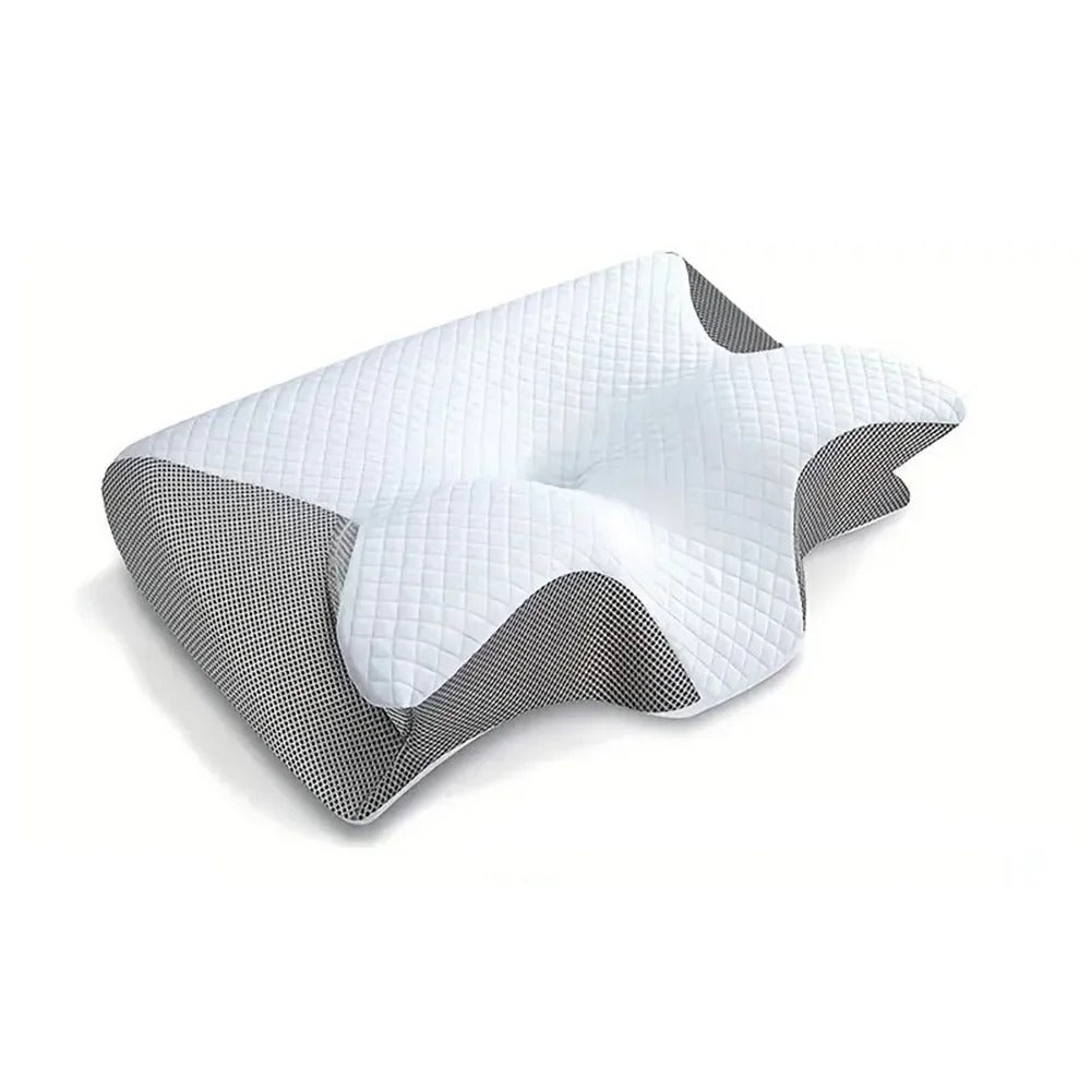 DreamAlign Orthopedisch Kussen – Luxe Geheugenschuim Kussen voor Nekpijn & Alle Slaapposities