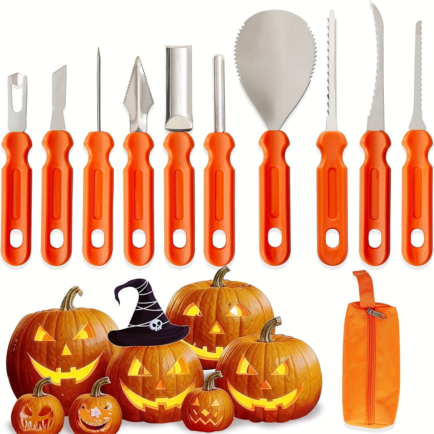Halloween Pompoen Snijset voor Eenvoudig Gesneden Pompoenen | Herbruikbare Gereedschappen