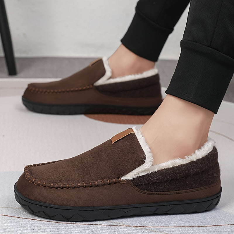 Winter Slippers voor Heren – Warme Schapenvacht Slippers voor Thuis