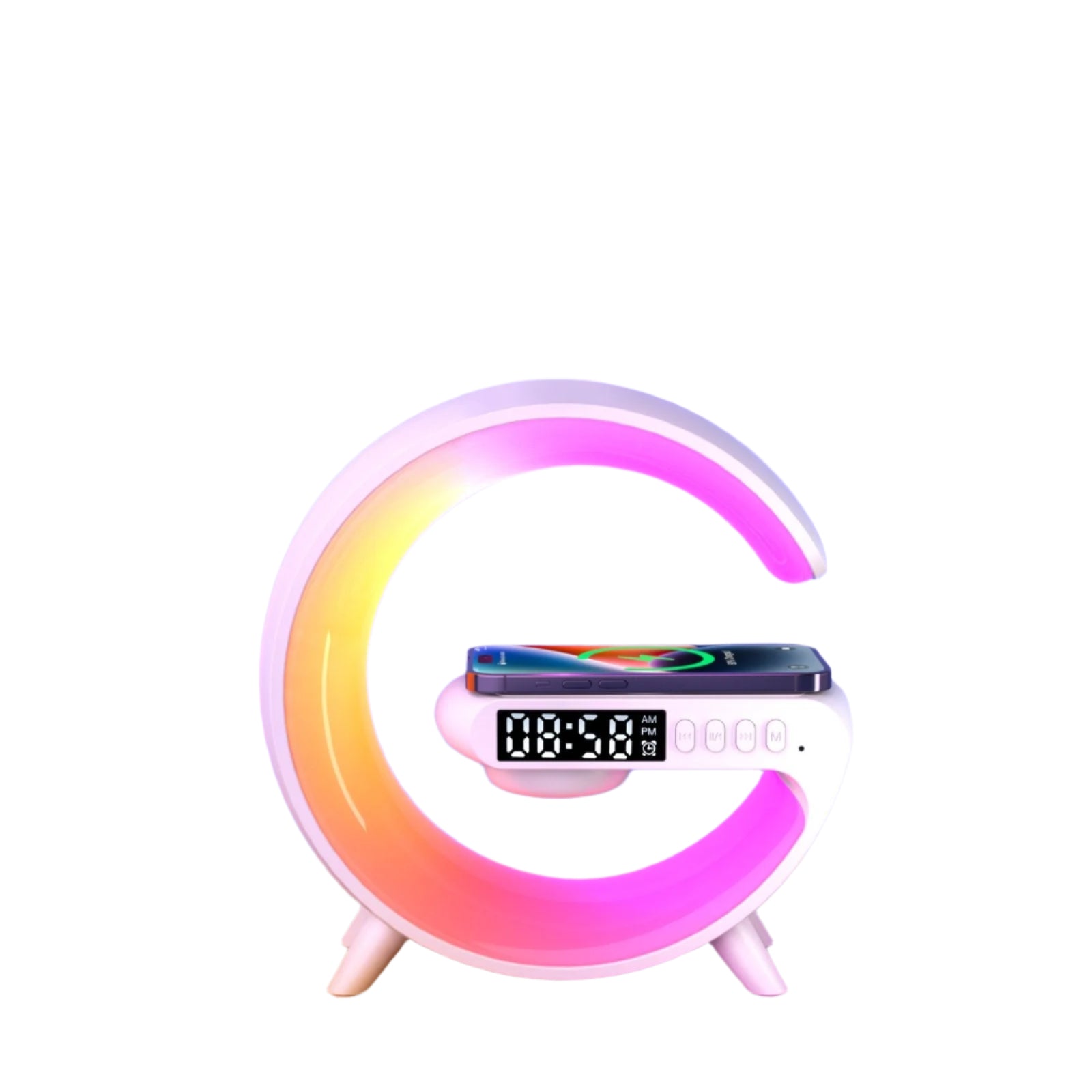 LuxAura Luxe Bluetooth Speaker | Draadloze speaker met sfeerverlichting en klokfunctie