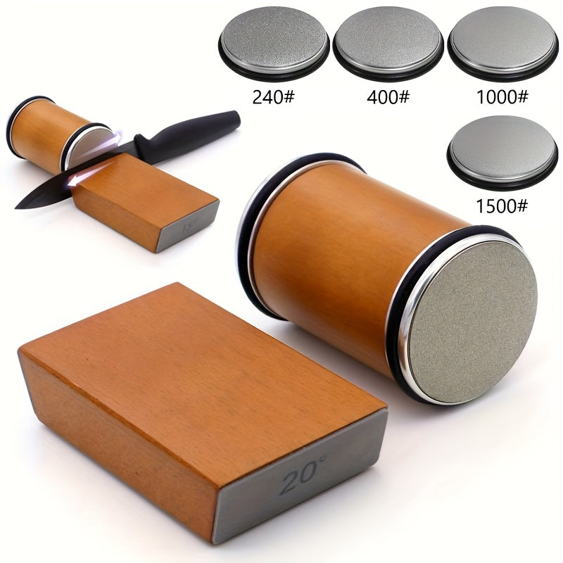 Schleifstein-Set EdgeCraft DuoSharp | Diamantsteen met Magnetische Bevestiging | 15° & 20° Slijphoek | Hout & Metaal