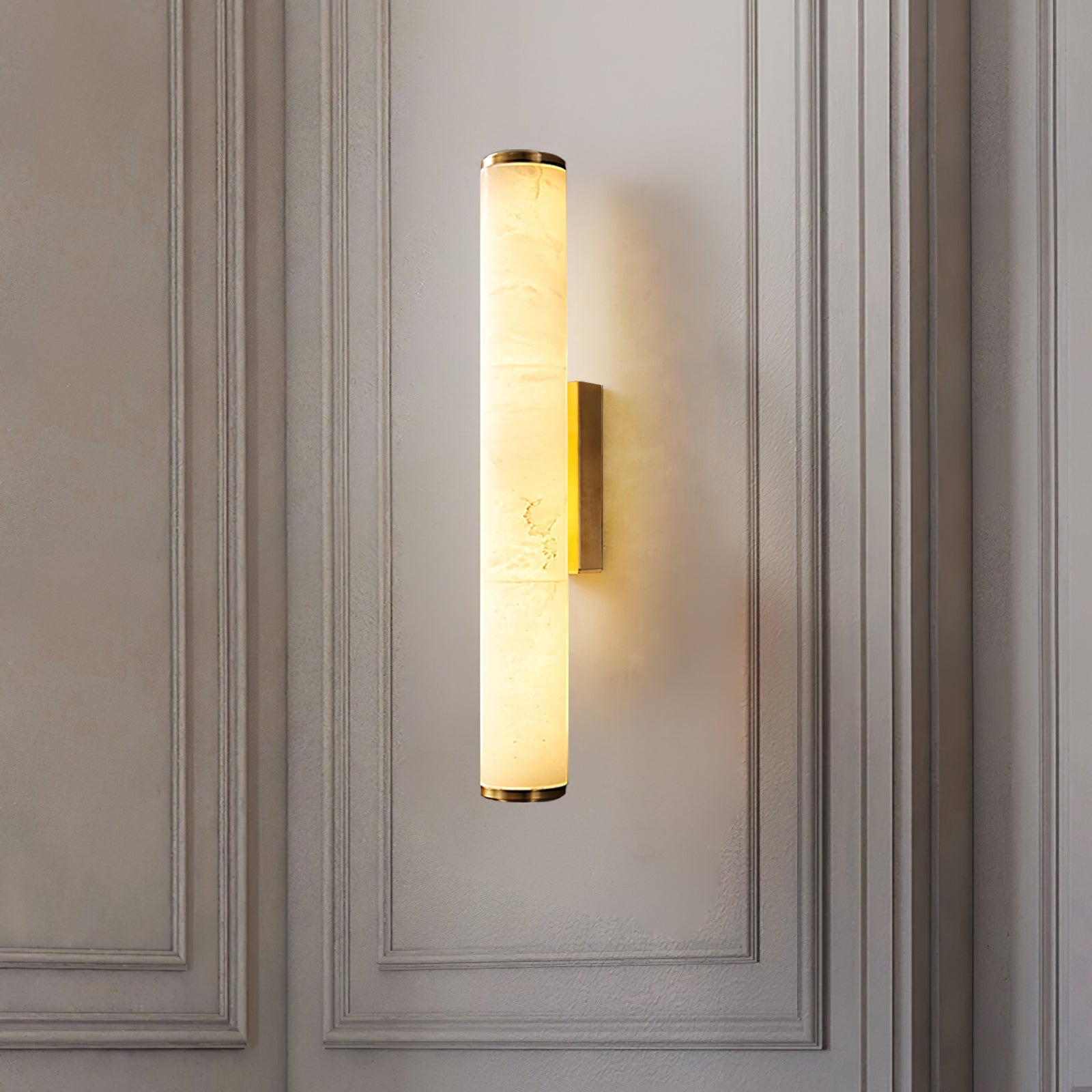 Moderne Minimalistische Spaanse Marmeren Koper Wandlamp LED 1-Licht