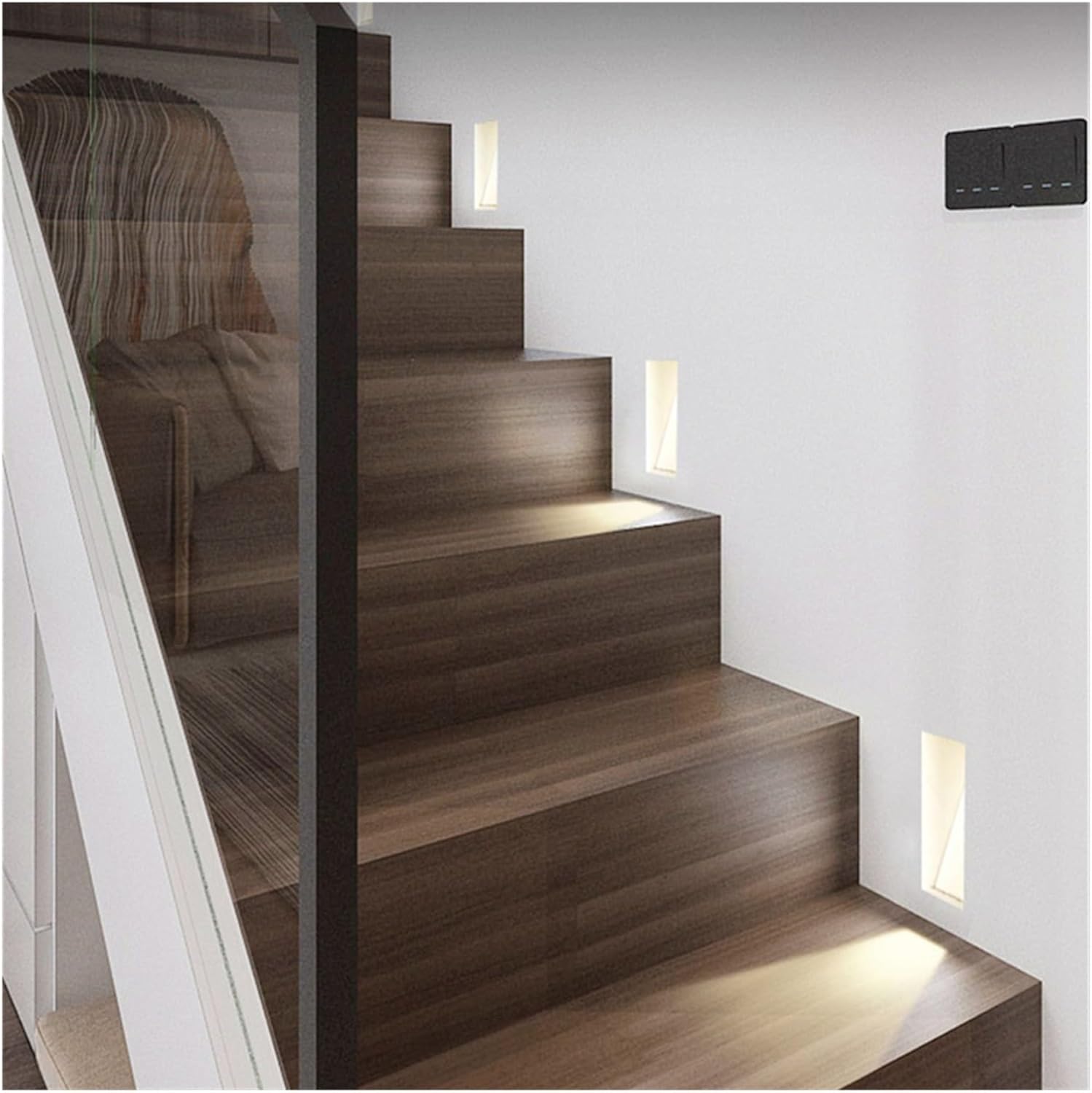Nordic Randloze RVS Trap LED Wand 1-Licht