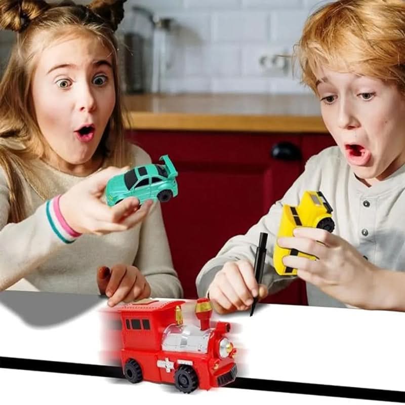 De magische auto die je tekeningen volgt alsof het magie is
