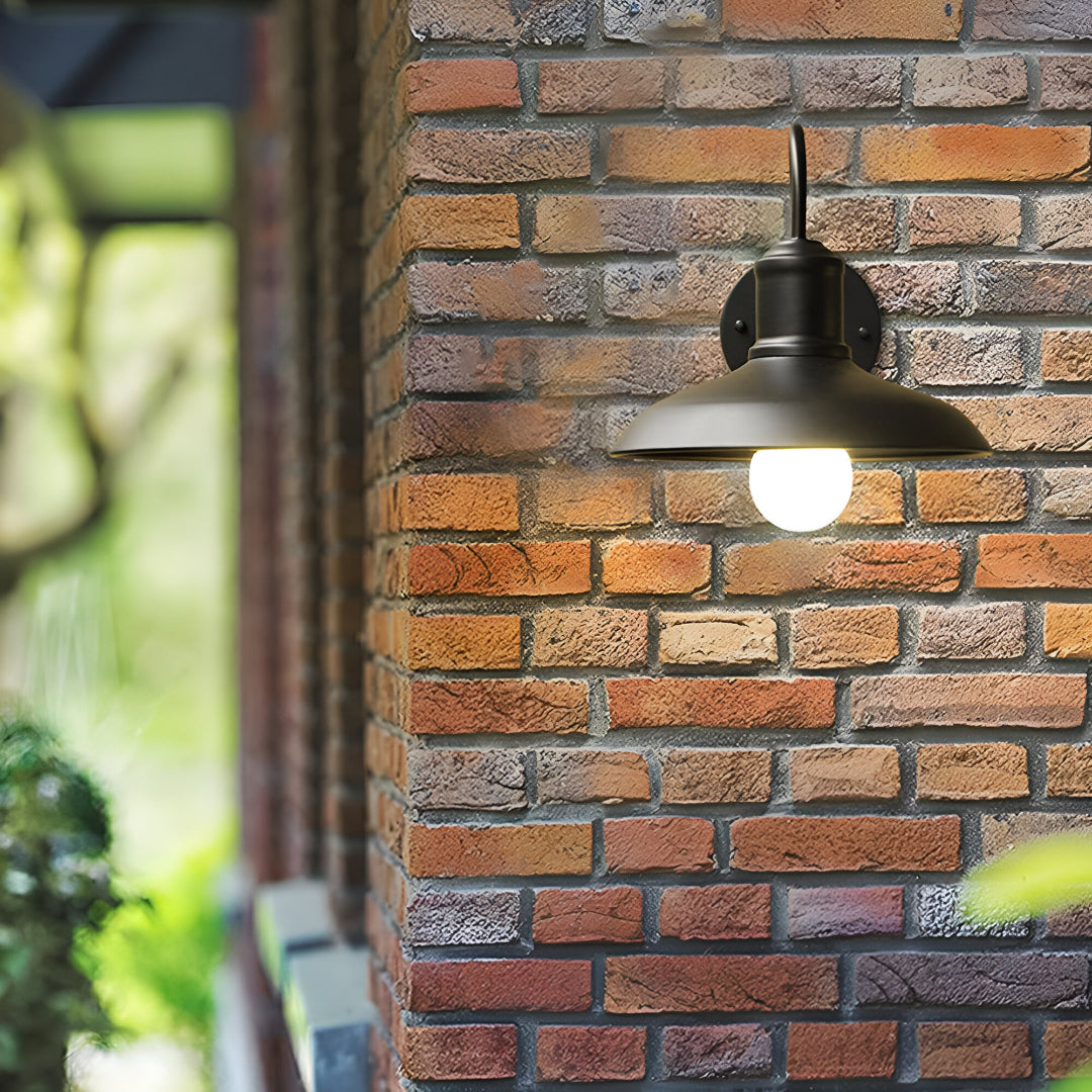 Vintage Industriële IJzeren Kom Buiten Wandlamp LED 1-Licht