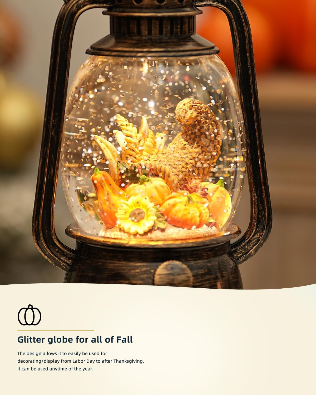 Herfstglans Decoratieve Lamp met Pompoenen – Warm LED-Licht en 6-Uur Timer