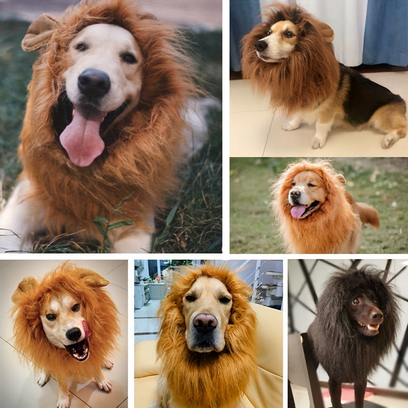 Hond Realistische Leeuwenmanen Halloween Kostuum | Verstelbaar Lichtgewicht