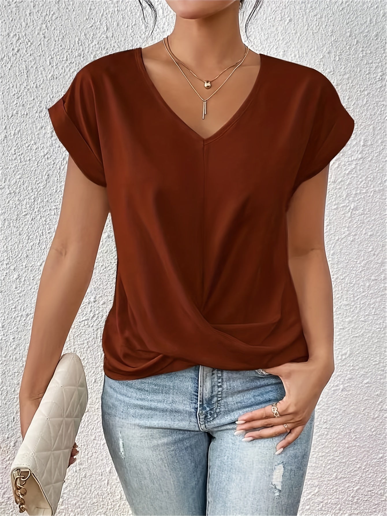 Cleo | Comfortabele T-shirt met sweetheart-halslijn voor dagelijks gebruik