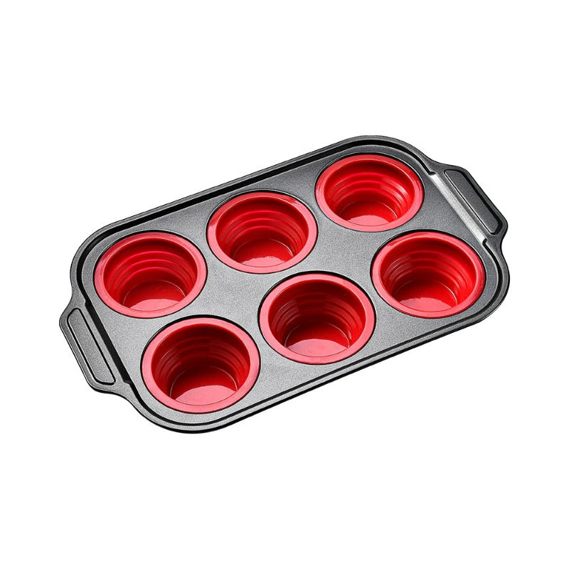 Siliconen Muffinvorm met Stevig Metalen Frame – Flexibele Bakvorm voor Muffins en Cupcakes