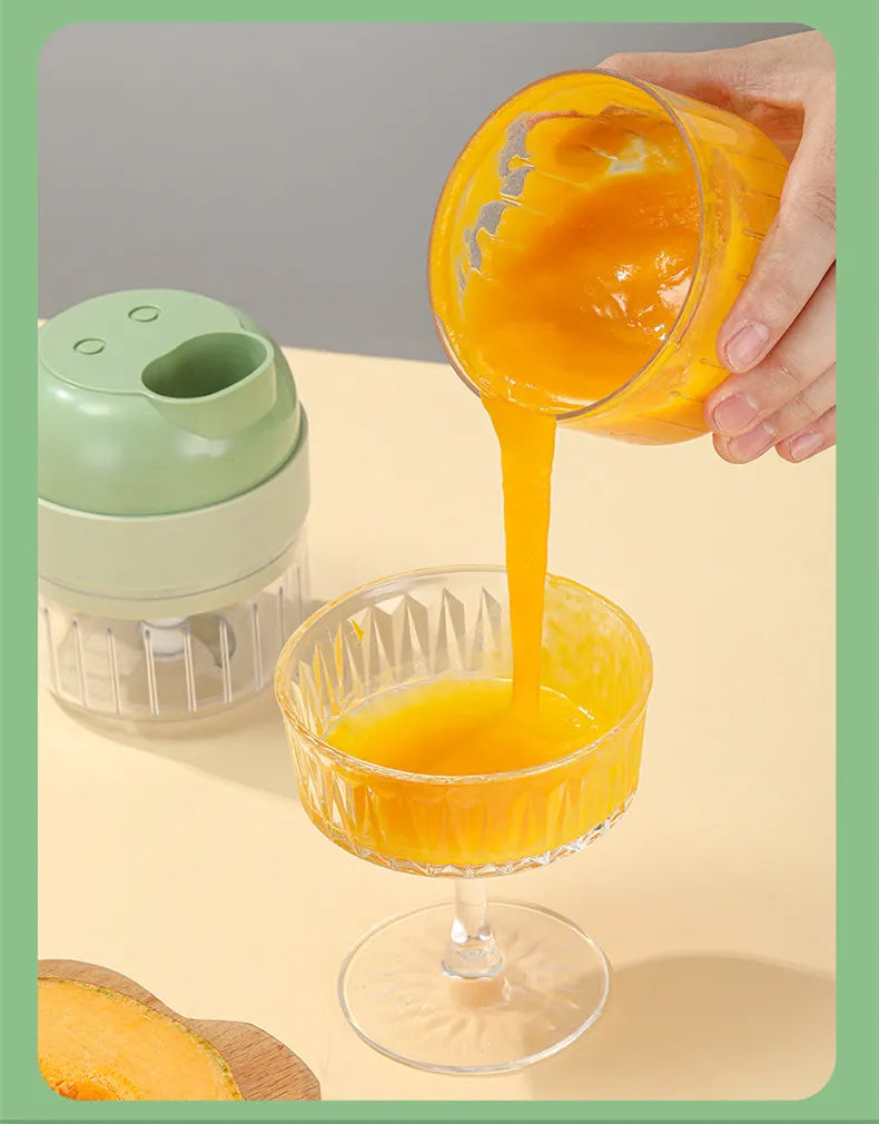 GreenTech groentesnijder | De 4 In 1 Elektrisch oplaadbare Groentesnijder