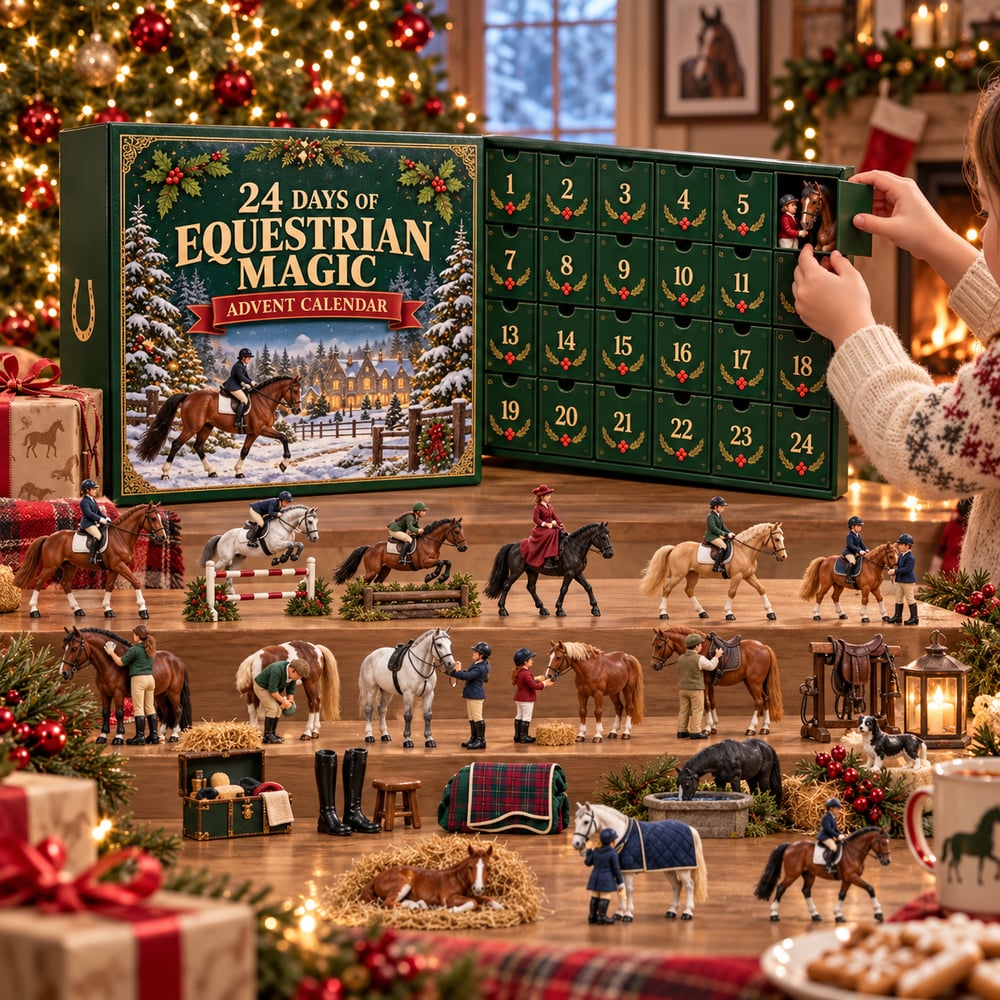 🐎 Paardrij Magie Adventskalender|24 Dagen van Paardrij Magie (Plat 2D Printen)