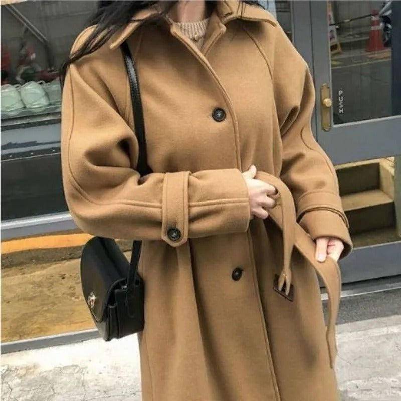 Elegante lange winterjas voor dames