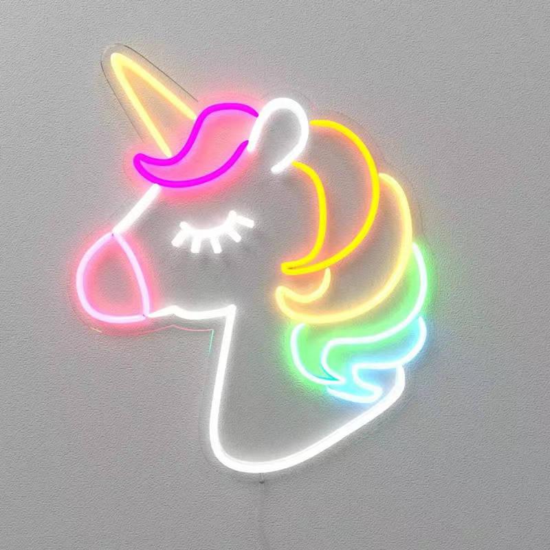 Eenhoorn Neon Wandlamp