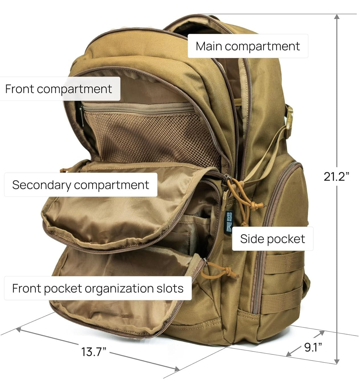 Tactische Rugzak 25L - Waterafstotend - MOLLE Systeem
