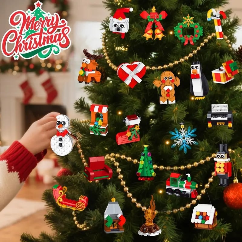 CraftVent | 24 Dagen Kerst Countdown Ornamenten Bouwset Adventkalender