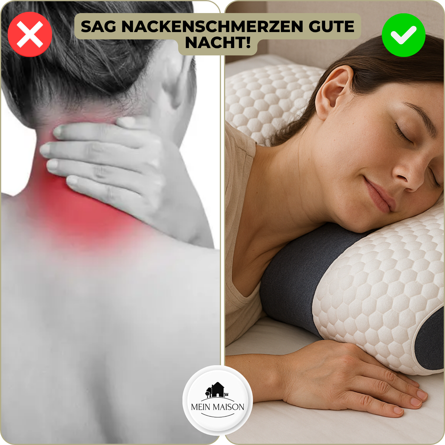 Orthopedisch Nekkussen OrthoRest | Ergonomische Contour | Geheugen-schuim | Ademend