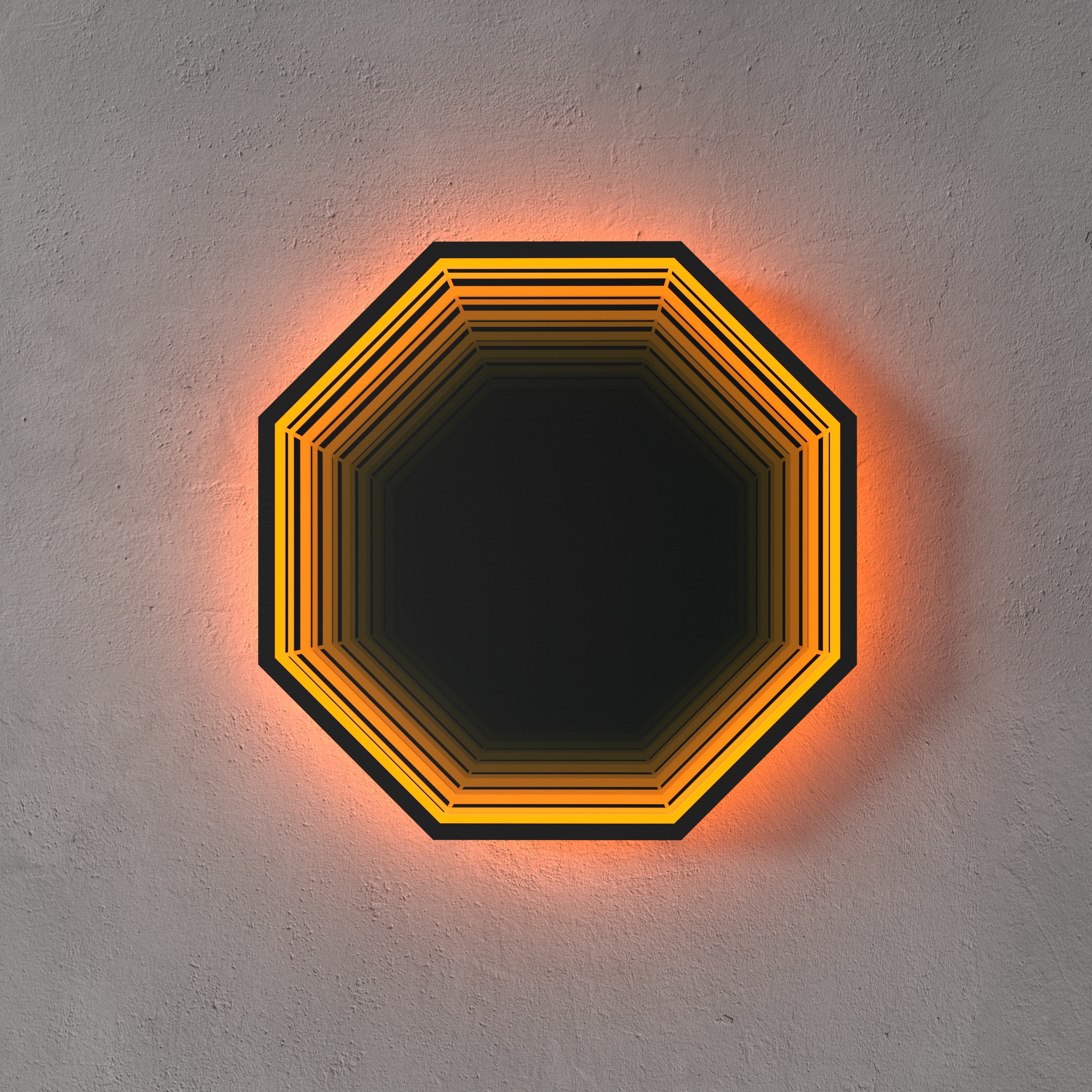 3D Octagon Spiegel Licht