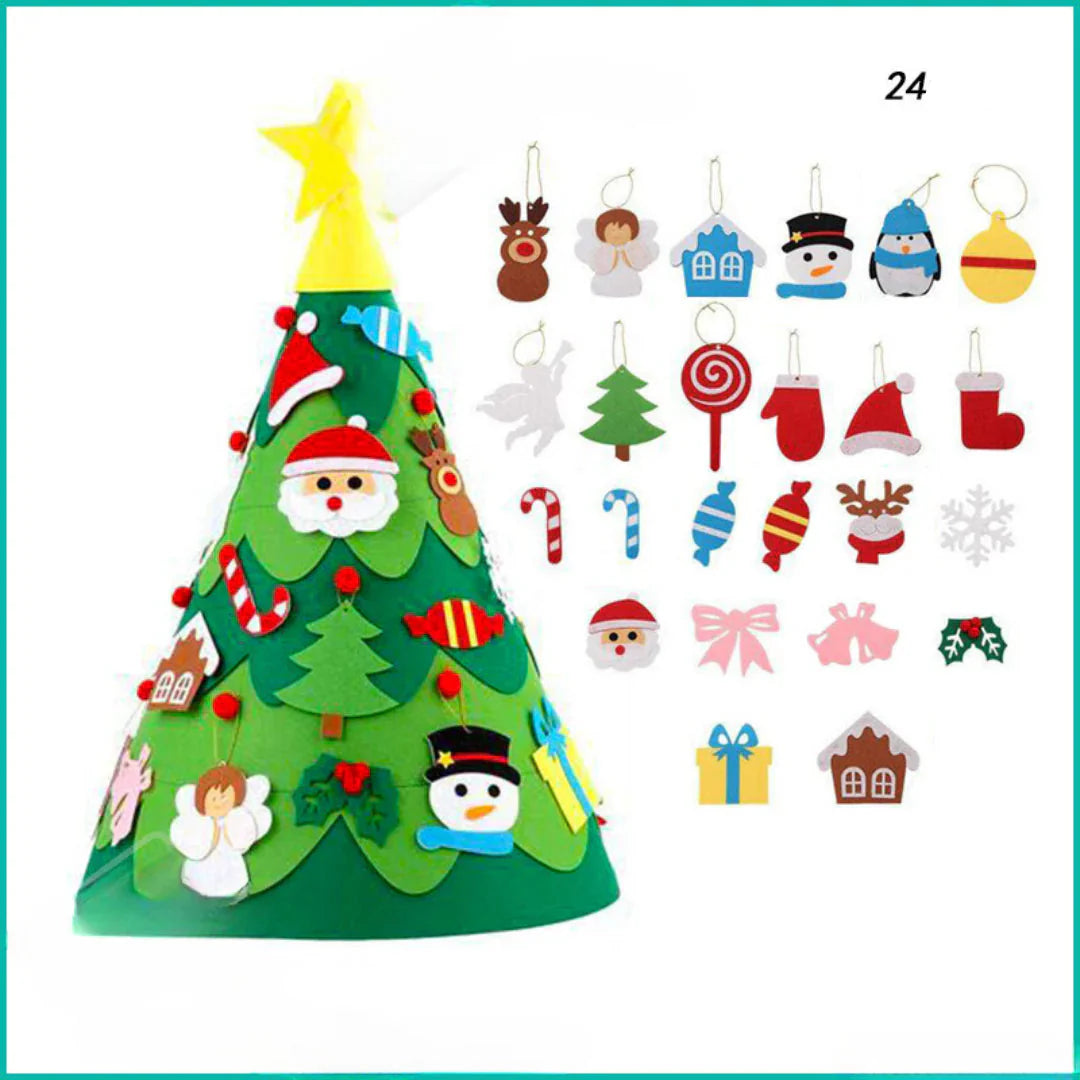 Montessori 3D Vilt Kerstboom