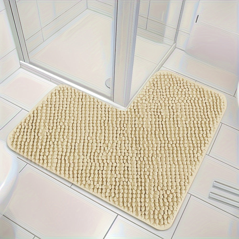 HoekZacht L-vormige Douchematt – Pluche Antislip Badmat met Hoge Absorptievermogen