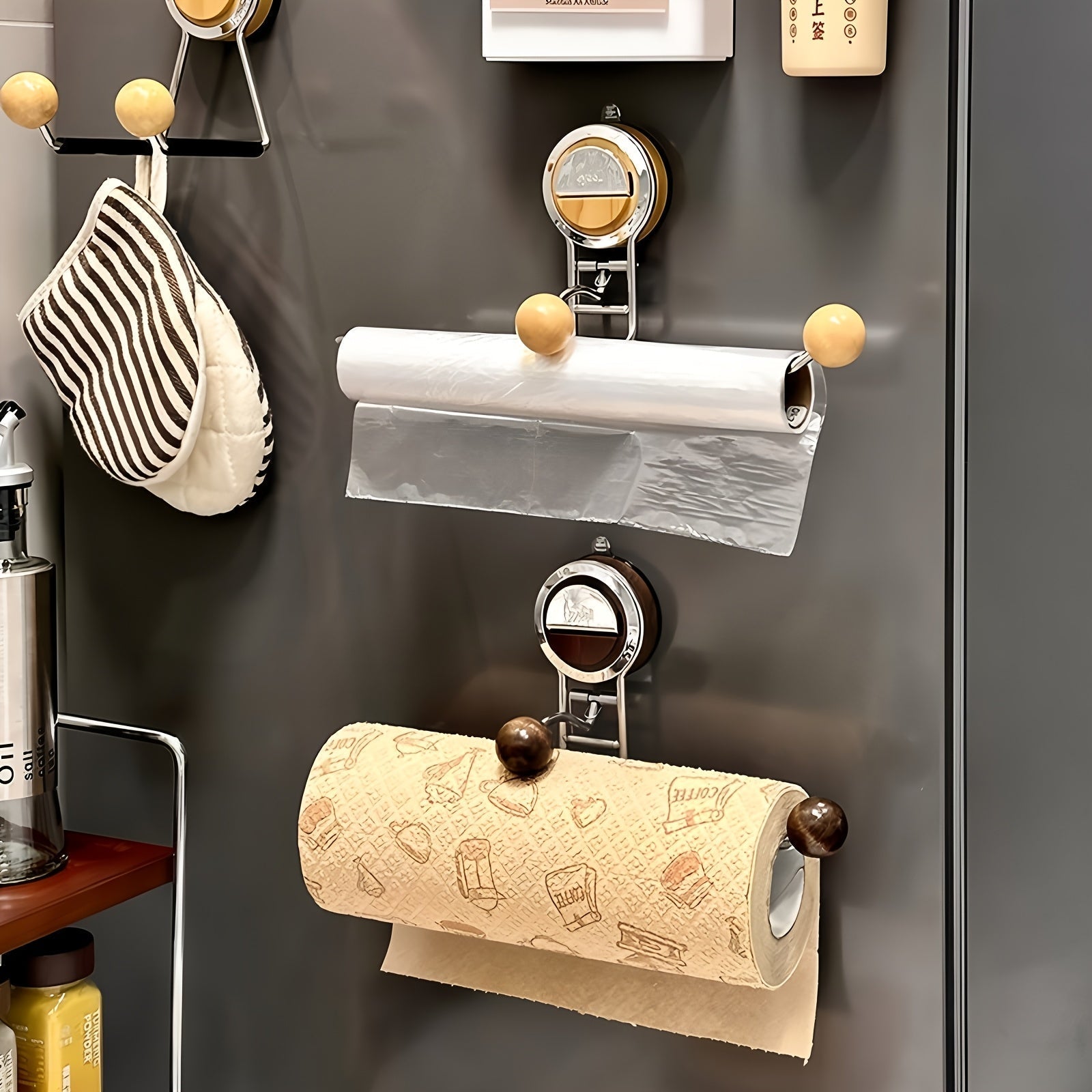 KeukenGrip Rollenhouder RVS Papierhanddoekhouder met Zuignap