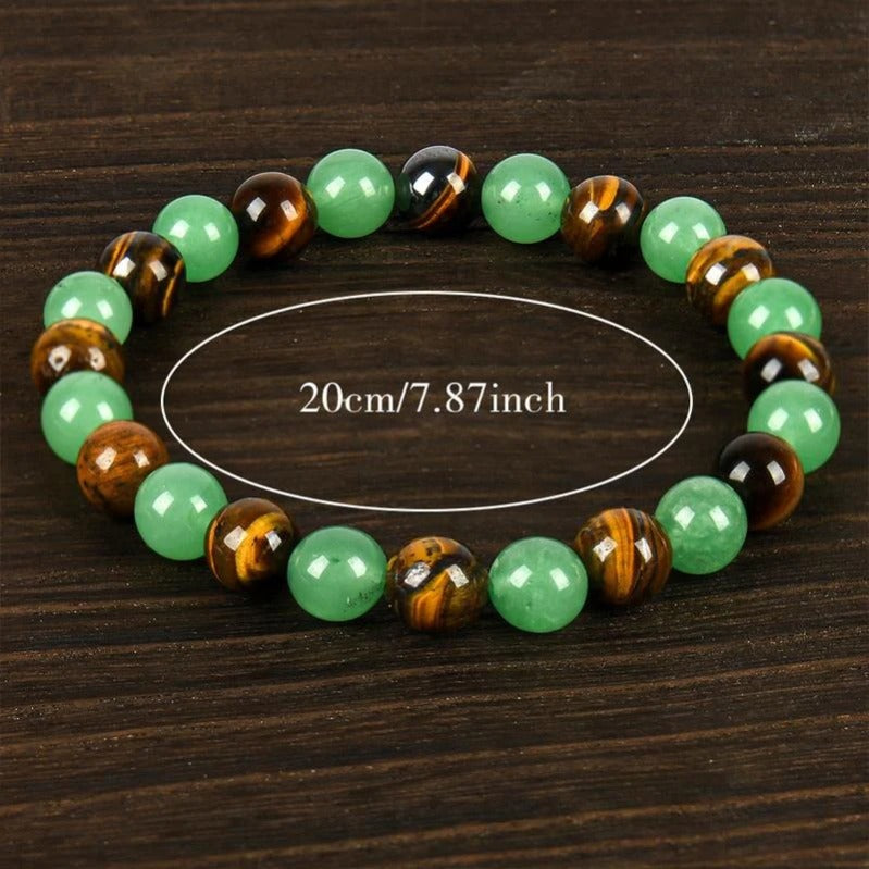 Rijkdom Bewaker Kristallen Armband – Aventurijn & Tijgeroog