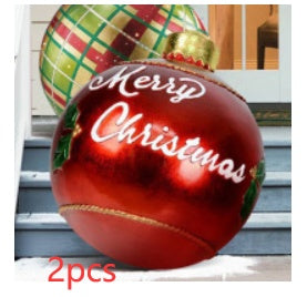 Opblaasbare Christmas Kerstbal 60 cm – Weerbestendige PVC Kerstdecoratie voor Buiten