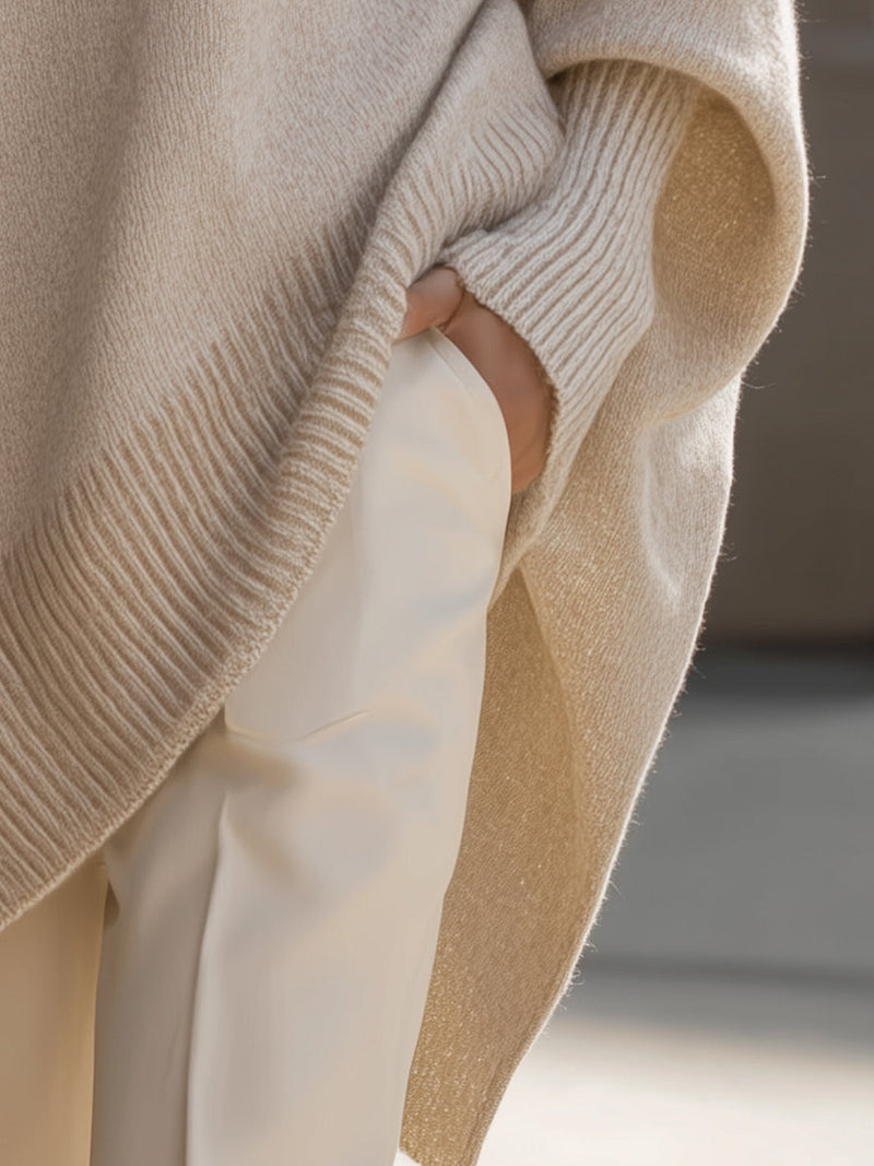 Kimia - Oversized Gebreide Ronde Hals Trui