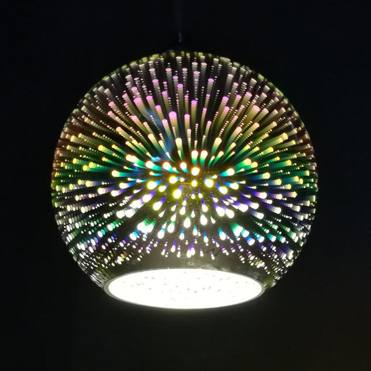 3D Vuurwerk Glas Hanglamp | Creatief Kleurglas Ontwerp