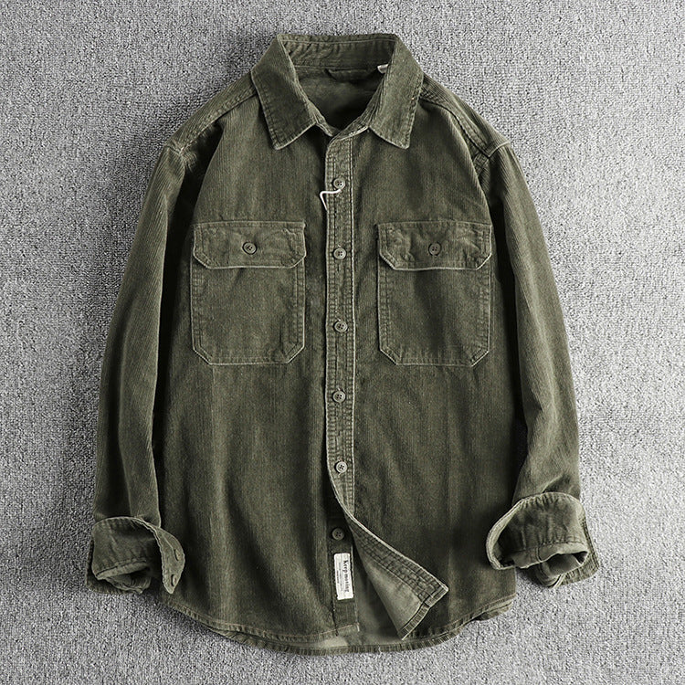RetroRib Corduroy Shirt van Katoen met Relaxte Pasvorm