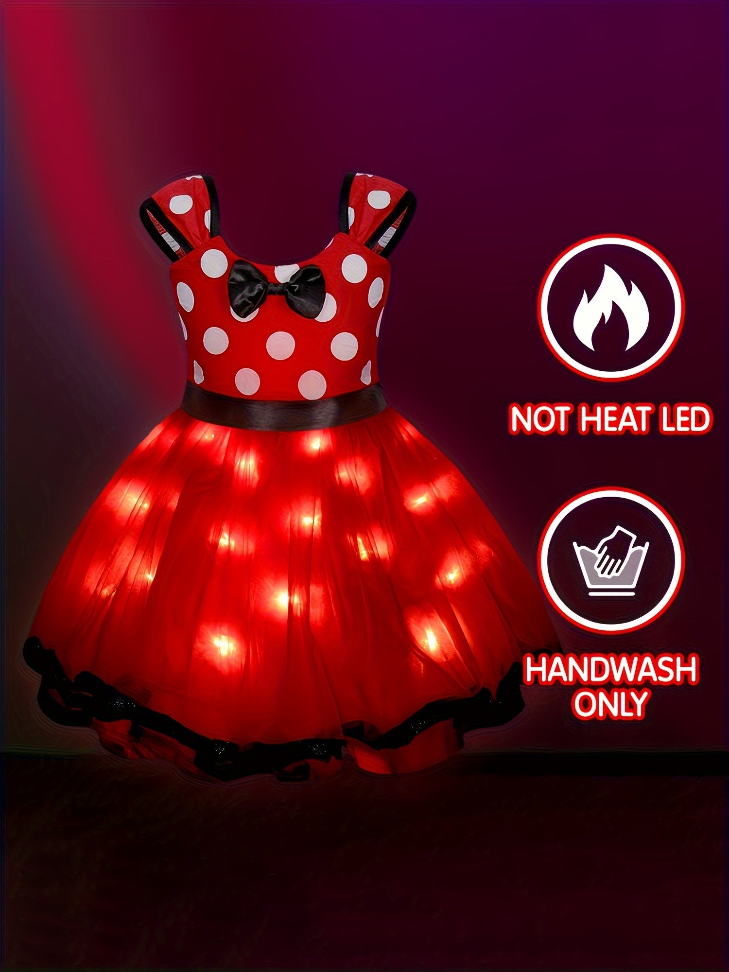 Meisjes Lichtgevende Halloween Muiskostuum Jurk | Mini