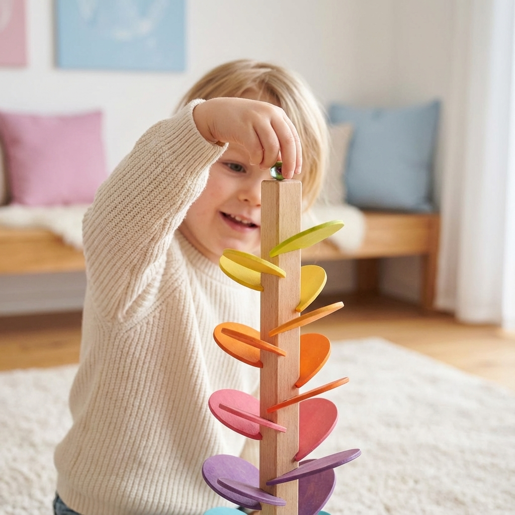 Montessori Regenboog Marmer Houten Toren