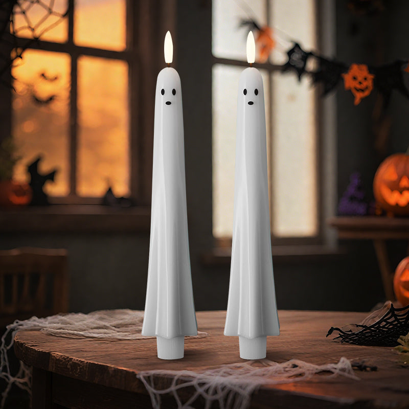 SpookGlow Spooklicht | Afstandsbediend 3D-kaars met vlam