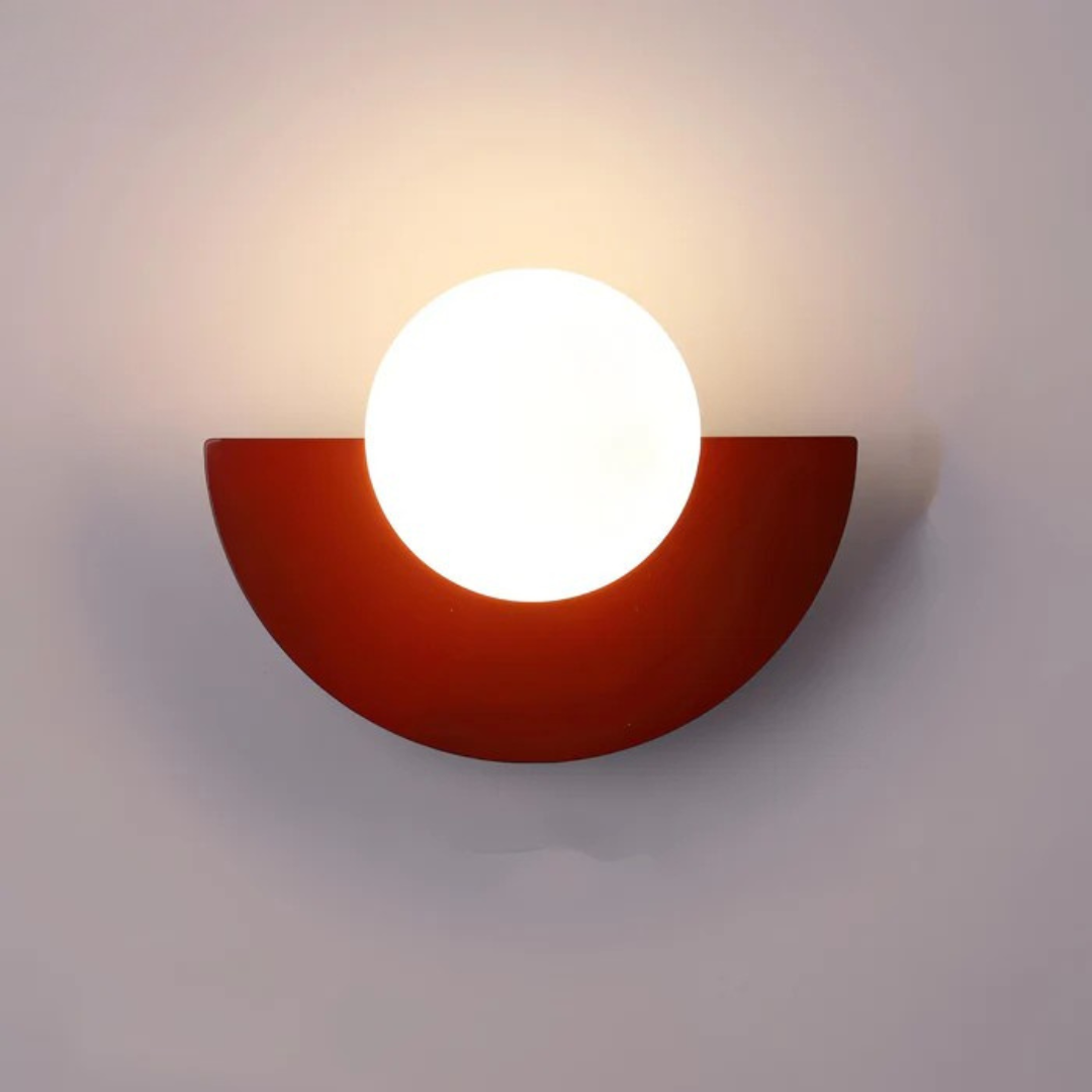 Moderner minimalistische glazen globe wandlamp LED 1-licht