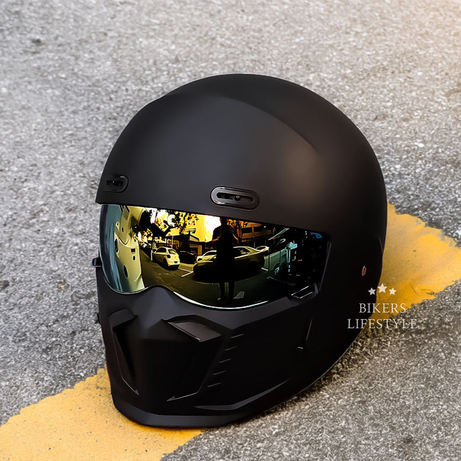 Retro Klassieke Motorhelm DOT- en ECE-goedgekeurd Tijdloos Ontwerp