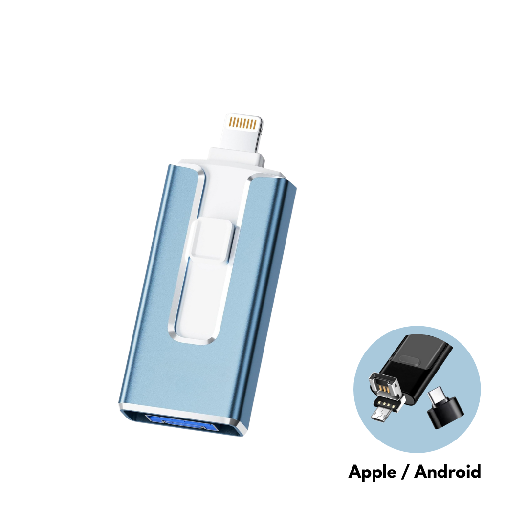 SnapVault 4-in-1 back-upstick | Vanaf de telefoon direct up je USB