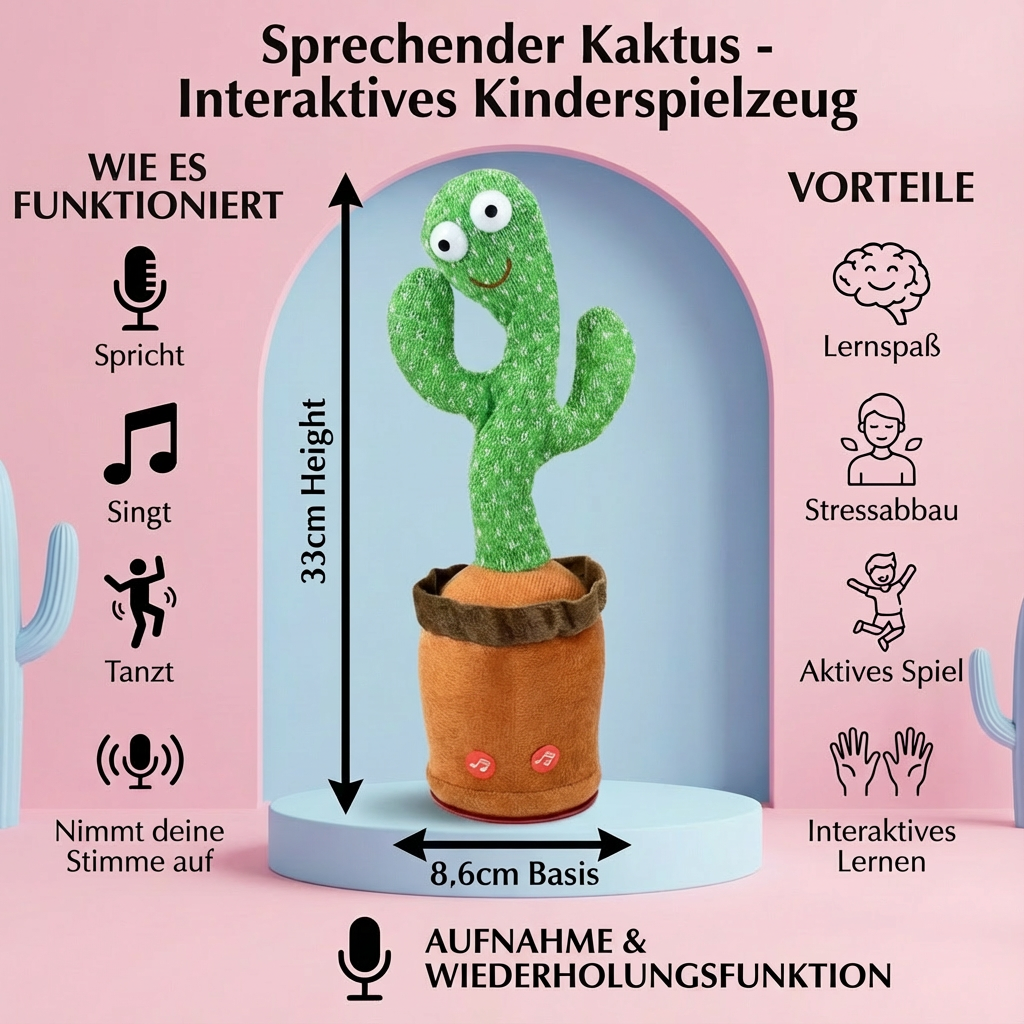 Sprekende Cactus - Interactief Speelgoed voor Kinderen