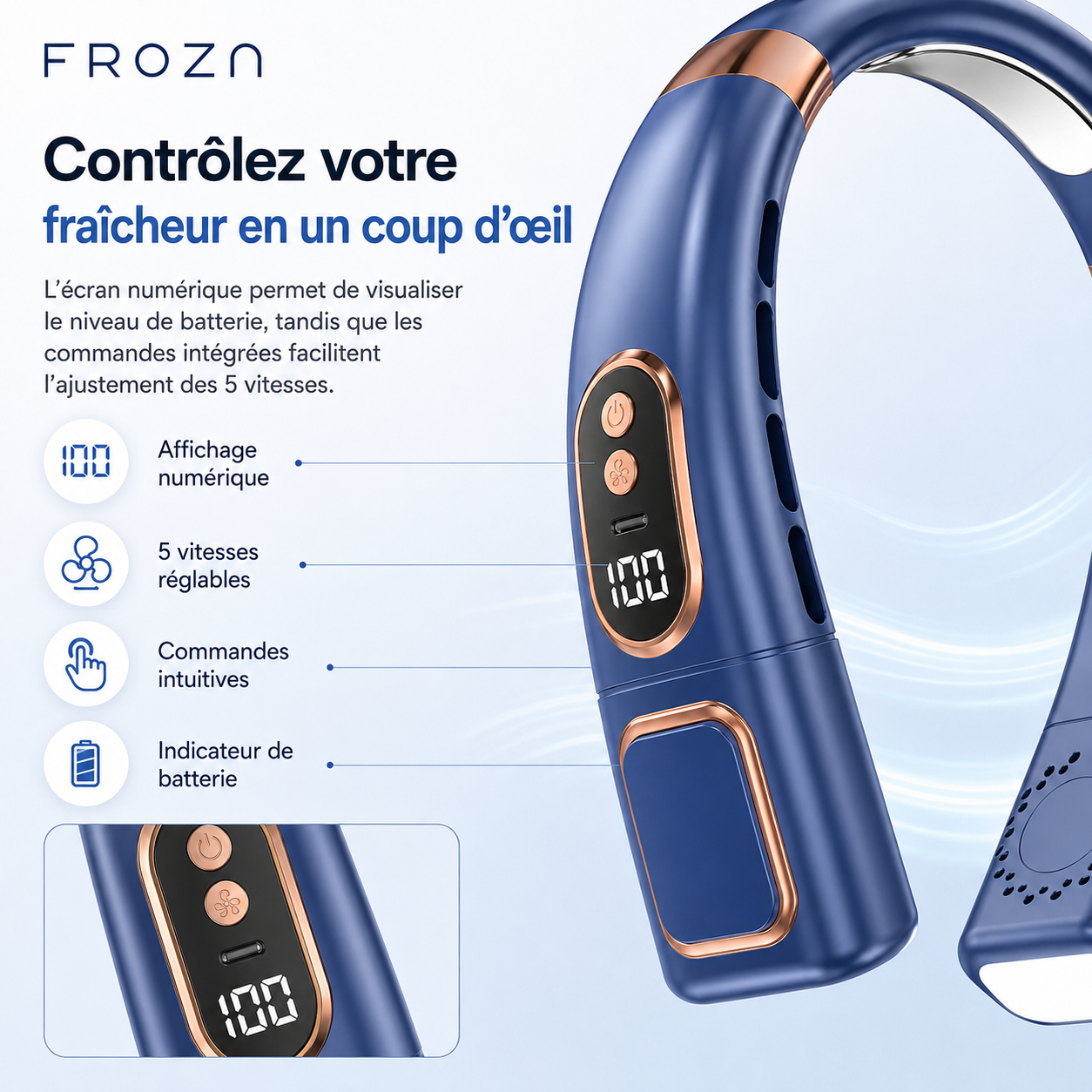 Froza – Digitale 360° Nekventilator