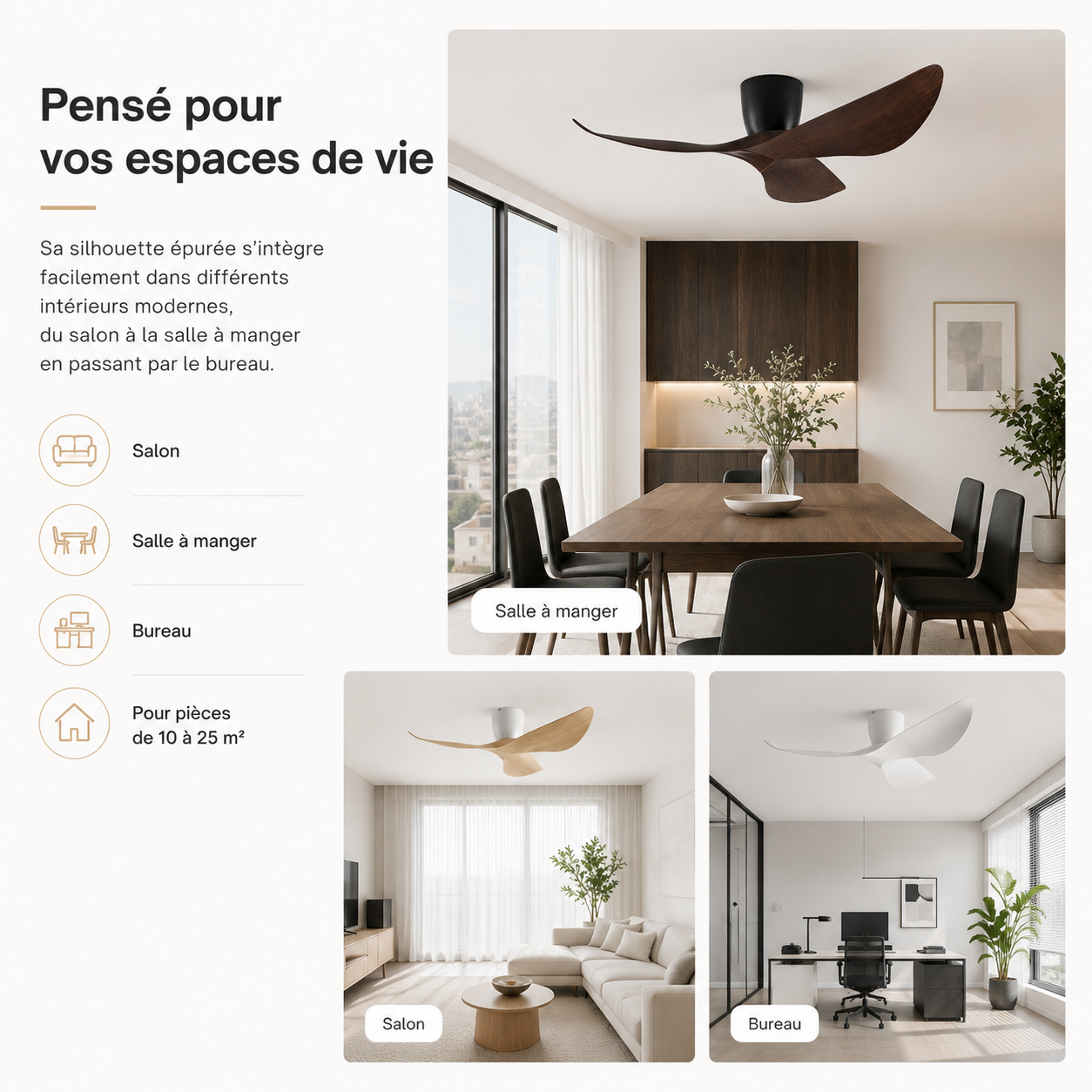 Nelvarn – Minimalistische Plafondventilator met Bladen