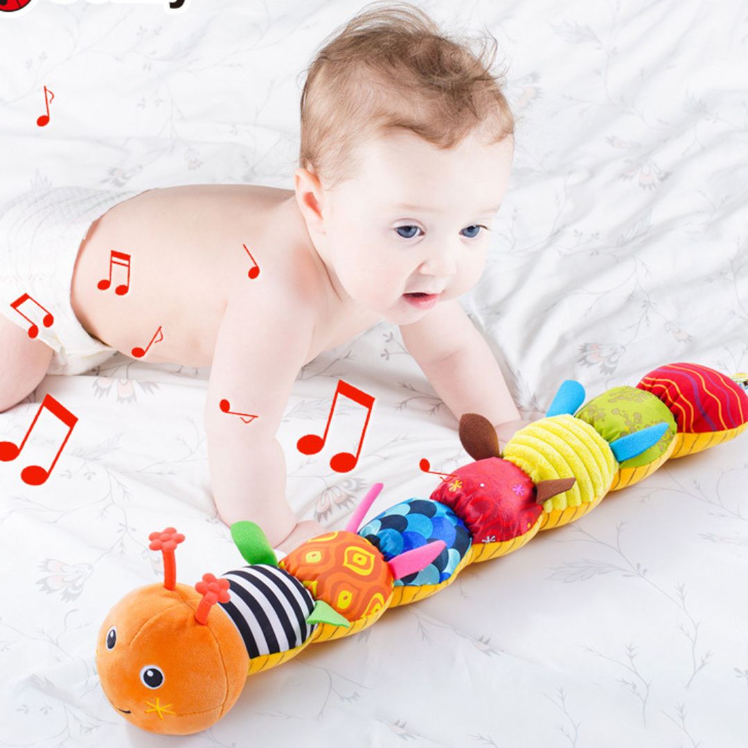 Sensorische Pluche Rammelaar en Muziek Rups