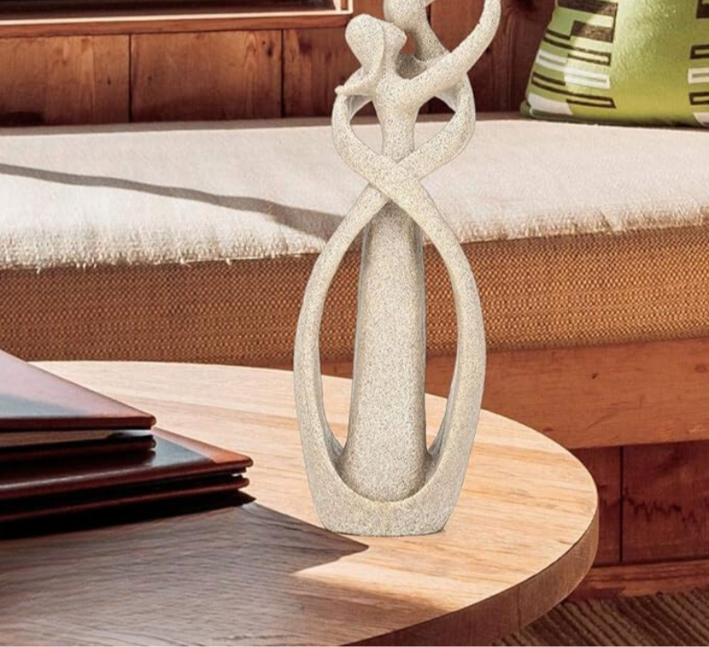 Eeuwige Omhelzing | Abstract Beeldje | Tijdloze Liefde | Uniek Cadeau