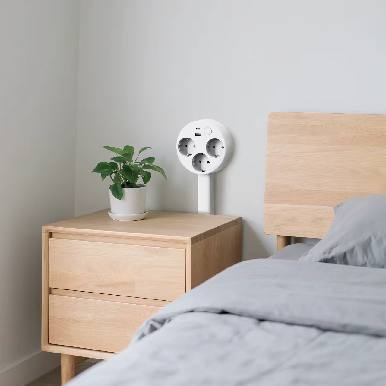 Smart Uitschuifbaar Stopcontact met USB | 3 Stopcontacten + Uitrekarm + 180° Draaiarm